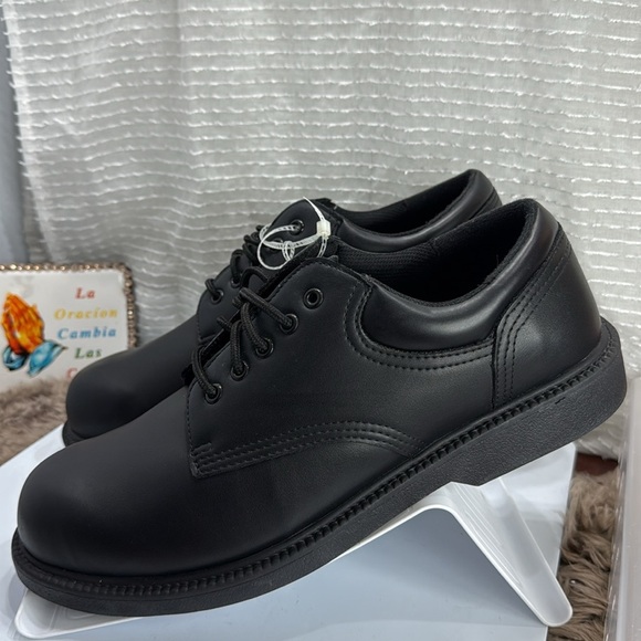 (W4) SafeTstep Comfort Men's Black Oxford Lace Up Work Shoes Anti-Slip 13 Men - Picture 8 of 12